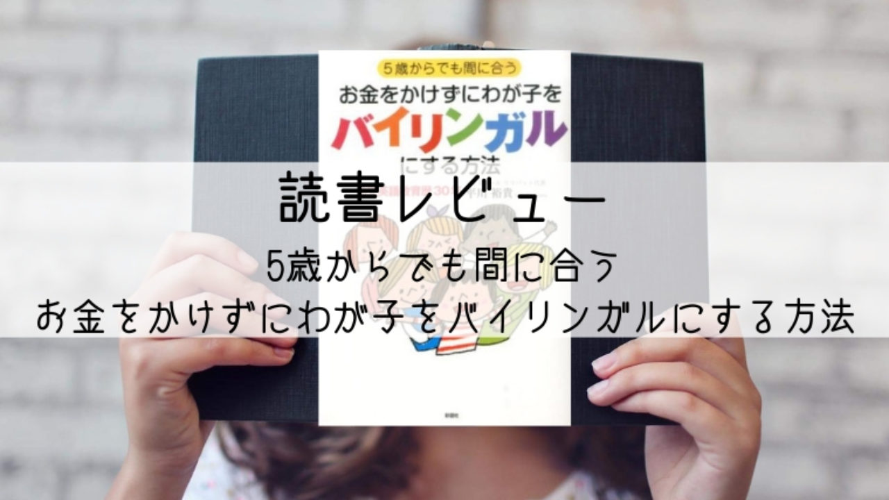 読書レビュー：5歳からでも間に合うお金をかけずにわが子を