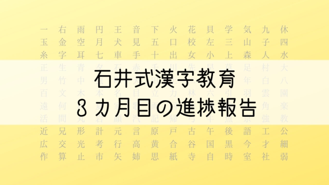 石井式漢字教育の通信教育 3カ月経過した感想 親子で世界の扉を開く